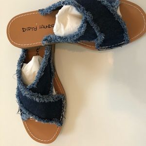 Brand New Blue Jean Slipper Sandals